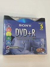 Sony DVD-R 5 Pack 120 Min. 4.7GB Color Collection picture