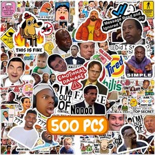 500 Pcs Funny Stickers for Adults & Teens - Trendy 2.5-3.5 inches, Colorful picture