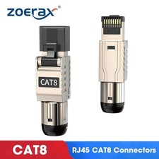 ZoeRax 10PCS RJ45 Cat8 Cat7 Cat6A Connectors RJ45 Metal Tool Free picture
