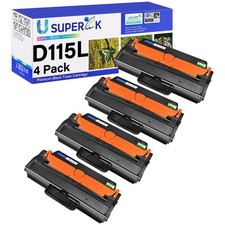 4 Pack MLT-D115L MLT-D115S High Yield Black Toner Cartridge Compatible for Sa... picture