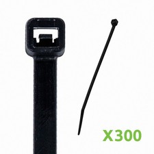 12 Inch Nylon UV Resistant Cable Wire Zip Tie 50 lbs Black 300 Pack Lot Pcs Qty picture