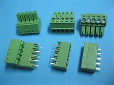 50 pcs Pitch 3.5mm 5 way /pin Screw Terminal Block Connector Green Plugable Type picture