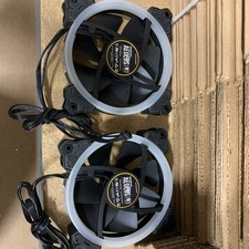 2-pack Of GAMDIAS AEOLUS M1 SkyTech Proprietary 8-Pin RGB PC Case Fan - M1 1201R picture