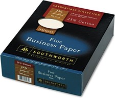 25% Cotton Business Paper 24lb Wove Natural Letterhead 8.5x11 500 Sheet Box picture
