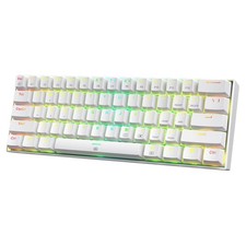 Redragon K630 Dragonborn 60% Wired RGB Gaming Keyboard, 61 Red Switch, White picture