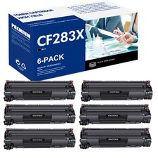 6 PACK For HP CF283X 83X Toner Cartridge LaserJet Pro M202dw M202n Printer picture