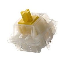 70 PCS Gateron Milky Yellow Silent Linear 5 Pin Switches For MX Keyboard PC picture