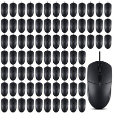 WYQQXZYKJ 80 Pack Wired USB Silent Computer Mouse Bulk, 3 Button 1000 black picture