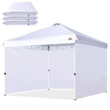 SCOCANOPY Sidewalls for 10x10 Canopy Frame, 3 Pack SunWalls 10x10, White picture