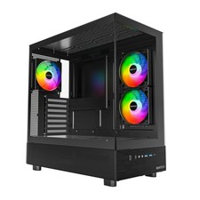 Montech XR-B Panoramic ATX PC Case, 3 ARGB PWM Fans, Black picture