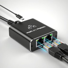 RJ45 Network Splitter Gigabit Ethernet Splitter 1 to 2, 1000Mbps High Speed R... picture