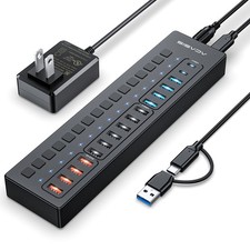 Acasis 16-Port USB-C Charging Hub with 5Gbps Data Transfer & Individual Switches picture