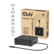 Club 3D 12-1 USB-CQuad Docking Station 2x DisplayPort HDMI 4K60Hz CSV-2542 picture