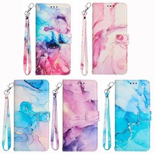 Marble Leather Card Wallet Cover Case For Motorola Edge 50 60 70 G86 G56 G06 G57 picture