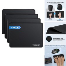 TECKNET 4 Pack Mouse Pad Durable Anti-fray Stitching, Small picture