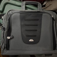Samsonite 15in Laptop Shoulder Messenger Bag Nylon Gray/Black Padded Partitions picture