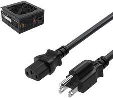 High-Performance 3-Prong PSU Power Cord - Ideal for Gamers & Professionals picture