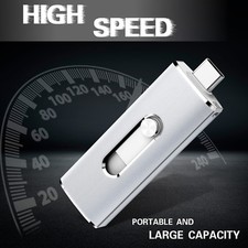 Kootion 128GB USB 3.0 High Speed Dual Port USB C Flash Drive For Samsung Android picture