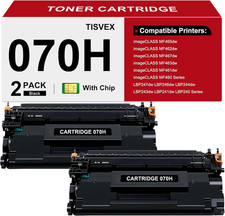 070H Toner Cartridge 070 CRG070 CRG070H Black High Yield 9,500 Pages 2-Pack picture