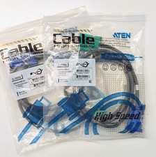 ATEN 6' USB KVM Cable SPHD15 to VGA & USB A 2L5202U - 2 PACK Brand New picture