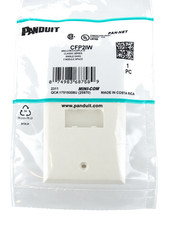 Panduit CFP2IW 2-Port Mini-Com Faceplate, Classic Series, Off-White ~STSI picture