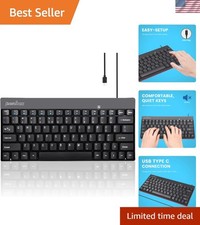 PERIBOARD-422 Wired USB-C Mini Keyboard, USB Type C Connector, Black,  Englis... picture