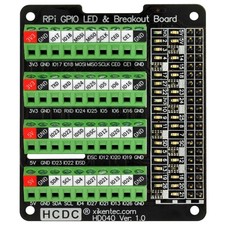 HCDC RPi GPIO Status LED & Terminal Block Breakout Board HAT for Raspberry Pi... picture