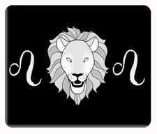 Custom Zodiac sign Leo black computer, laptop,iPad,  mouse pad picture