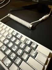 5FT USB C Coiled Cable Metal Connector for Mechanical Keyboard picture