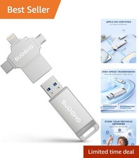 Lightweight 4-in-1 USB Flash Drive – 128GB Memory Stick for iPhone and Android picture