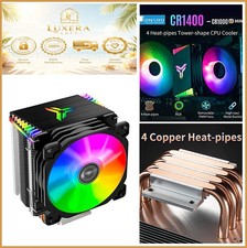 CR1400 RGB CPU Air Cooler 92mm PWM Fan 4 Heat Pipes Intel AMD Black picture