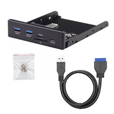 Front Panel 20Pin to 1*Type-C 2*USB 3.0 Type-A 1*Micro SD/TF 5Gbps Plug and Play picture