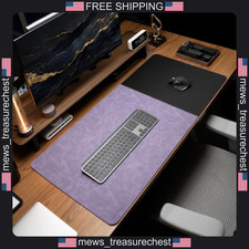 Desk Mat 31.5x15.7 inches Cork & Leather Hybrid Surface picture
