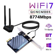 WiFi 7 QCNCM865 PCIe Wireless Adapter BT5.3 Tri-Band NIC Card for Gaming Desktop picture