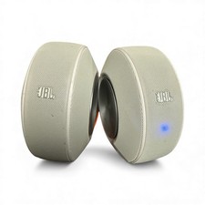 JBL Pebbles Plug and Play Stereo Computer Speakers - White/Orange Tested picture