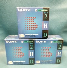 New Sealed Sony 3.5in IBM Formatted 2HD Floppy Disk 10 Packs of 3 Sealed NIB picture