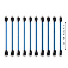 10-Pack 6-inch Cat6 Ethernet Patch Cable - Custom Short Length Blue - Tested picture