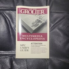 1995 Grolier Multimedia Encyclopedia For CDROM PC Computer W Guide, New picture