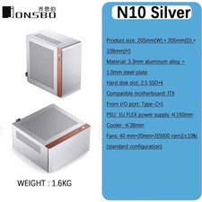 JONSBO NV10/N10 Mini ITX PC Case 3.3mm Aluminum Walnut Panel PCIe4.0 Cable picture