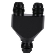 6AN Male to Parallel Dual 6AN Male Y Block Fuel Fitting Splitter 6AN to 2 x 6AN picture