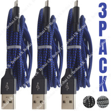 3 Pack Heavy Duty USB Charger Cable 6Ft Braided For iPhone 14 12 13 11 XR 8 Cord picture