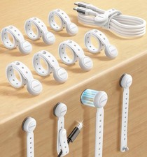 JOYROOM 12 Pc Magnetic Cable Ties Reusable Silicon Cord Organizer Data Cables picture