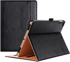 Funda ipad 9 7in gen 6 5 2018 2017 air 2 1 cuero soporte multiangulo negro lujo picture