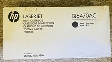 HP Q6470AC (501A) Black Toner Cartridge 6k Genuine OEM Original - Unopened Box picture