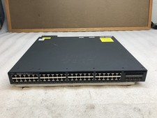 Cisco Catalyst WS-C3650-48PD 48-Port GbE PoE+ w/ 2x 10G Uplinks Rack Mount picture