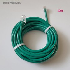 10ft. RJ11 RJ12 CAT5e Green DSL Telephone Data Cable for Centurylink, AT&T, etc. picture