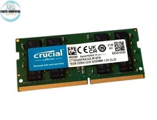 Crucial 16GB DDR4 3200 MHz PC4-25600 SODIMM Memory RAM 1x (CT16G4SFRA32A) picture