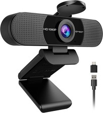 1080P Webcam with Microphone, 90° FOV, USB, Plug&Play, Zoom/Teams Compatible picture