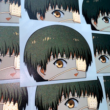 KANEKI REFLECTIVE PEEKER STICKER TOKYO GHOUL ANIME CAR DECAL STICKER picture