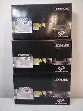 3pk Genuine LEXMARK C5220KS C5220MS C5220CS TONERS C522 C524 C530 C534 Open Box  picture